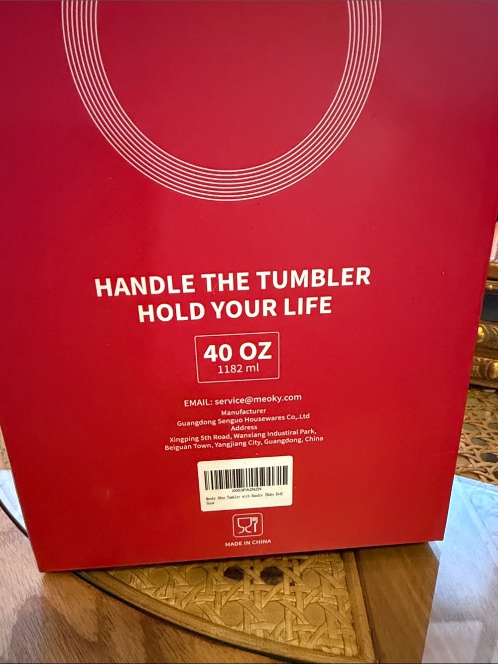 Red Holiday Travel Tumbler with Straw - Picture 2 of 5